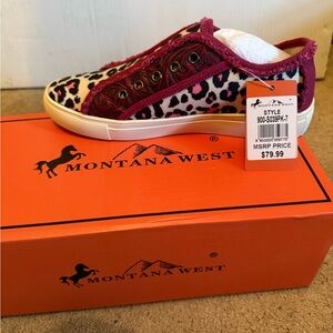 Montana West Pink Leopard Sneakers